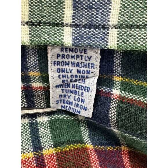 VTG Ralph Lauren XL Red Green Plaid The Big Shirt Oversized Cottagecore Preppy - Picture 5 of 10